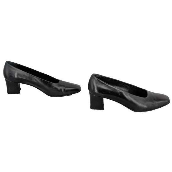 ALMALFI Pumps Size 9C Black 1 1/2 " Heel Leather Italy Designer Cocktail Party - Picture 6 of 10